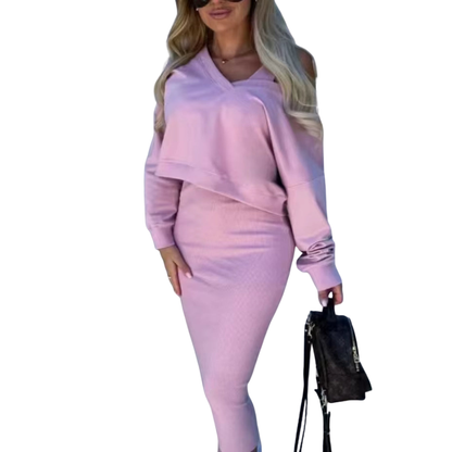 Vestido de punto de dos piezas