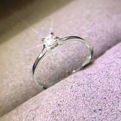 Minimalist Women’s Wedding Band with Cubic Zirconia