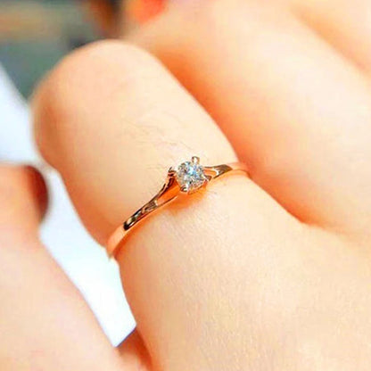 Minimalist Women’s Wedding Band with Cubic Zirconia